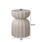 2PC 13" Modern MgO Cement Waterproof Coffee Table and Side Table