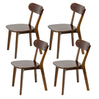 100% Natural Solid Wood Dining Chairs with Curved Backrest