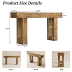 63'' Long Console Table, Farmhouse Entryway Table with Storage