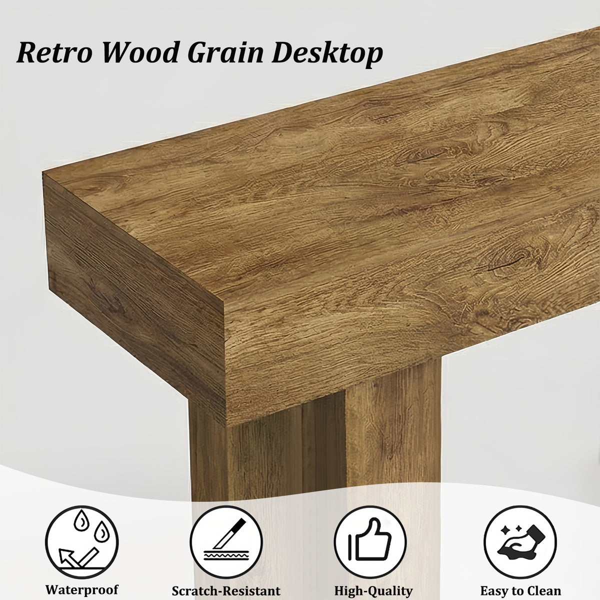 63'' Long Console Table, Farmhouse Entryway Table with Storage