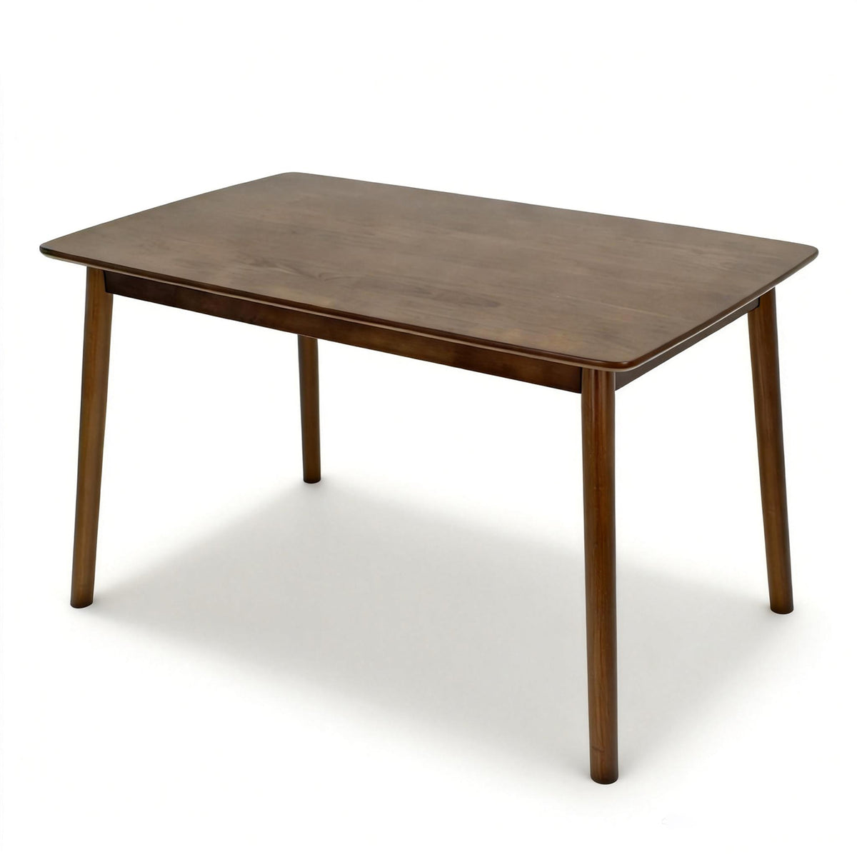 100% Solid Wood 47'' Rectangular Dining Table with Rounded Corners,Walnut