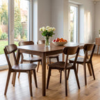 100% Natural Solid Wood Dining Chairs with Curved Backrest
