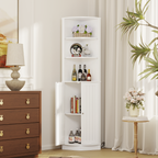67" Tall Corner Cabinet with 2 Doors and Adjustable Shelves