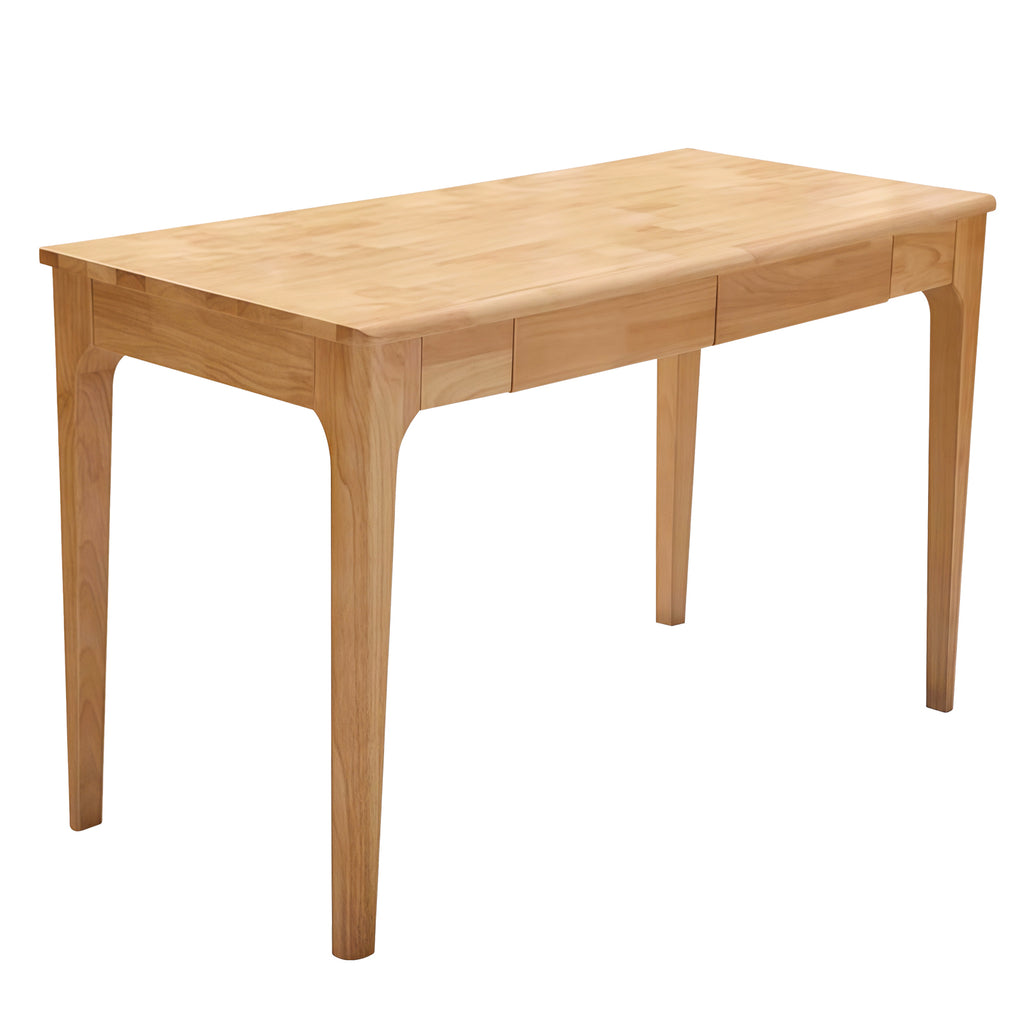 Solid Wood Desk with 2 Drawers,Home Office Desk for Small Spaces