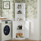 67" Tall Corner Cabinet with 2 Doors and Adjustable Shelves