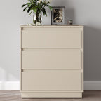 3 Drawer Dresser Set of 2,Modern Endtable,Beige