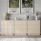 3 Drawer Dresser Set of 2,Modern Endtable,Beige