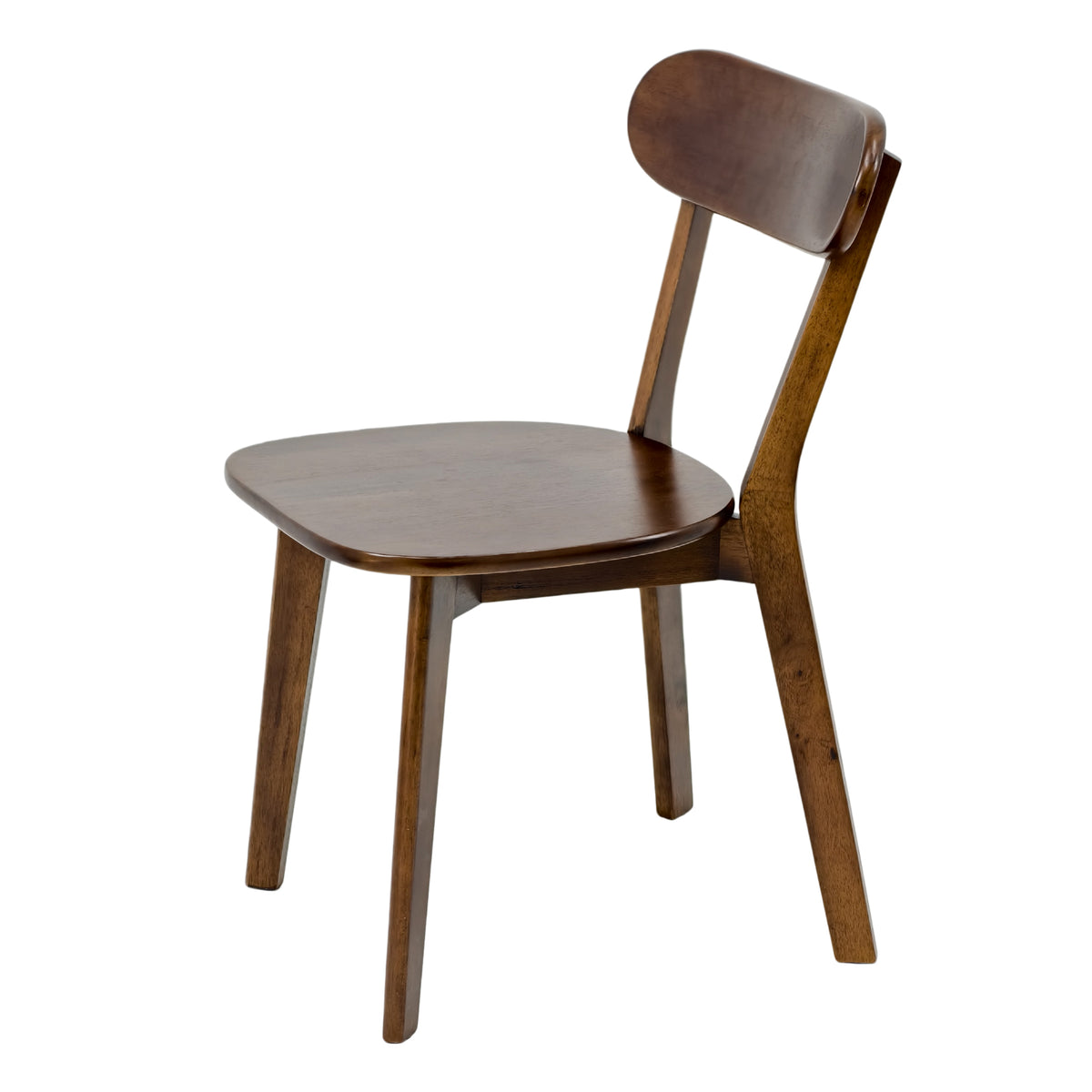100% Natural Solid Wood Dining Chairs with Curved Backrest