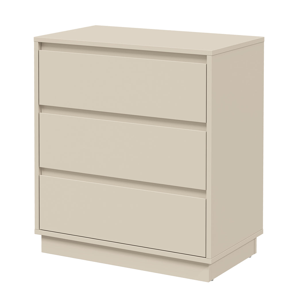 3 Drawer Dresser Set of 2,Modern Endtable,Beige