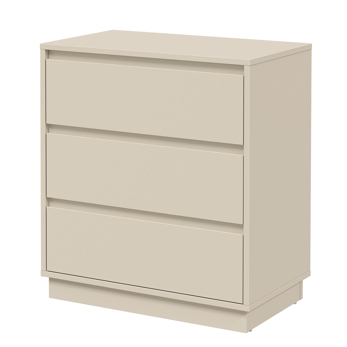 3 Drawer Dresser Set of 2,Modern Endtable,Beige
