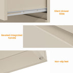 3 Drawer Dresser Set of 2,Modern Endtable,Beige