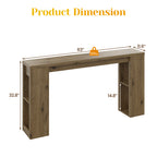 63'' Long Console Table, Farmhouse Entryway Table with Storage