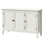 Boho Sideboard Buffet Cabinet with Doors and Adjustable Shelves,White