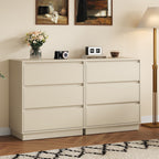 3 Drawer Dresser Set of 2,Modern Endtable,Beige
