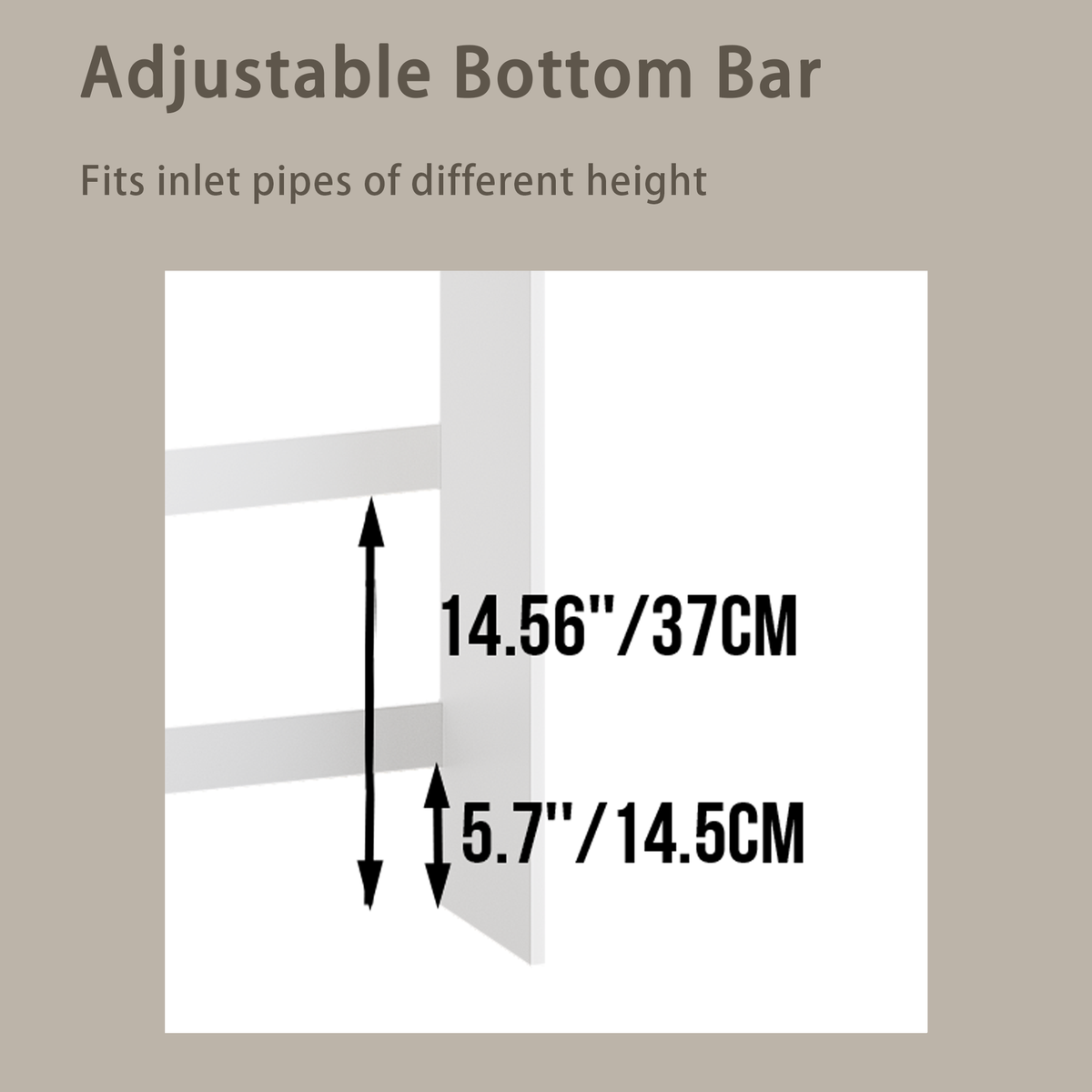 Over-The-Toilet Storage Cabinet with Adjustable Shelf Double Door