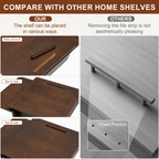 100% Solid Wood C Shape End Table,360° Adjustable & Foldable Desktop