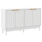55'' Buffet Cabinet with Fluted Door and Adjustable Shelves,White