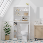 Over-The-Toilet Storage Cabinet with Adjustable Shelf Double Door