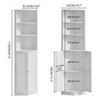 67" Tall Corner Cabinet with 2 Doors and Adjustable Shelves
