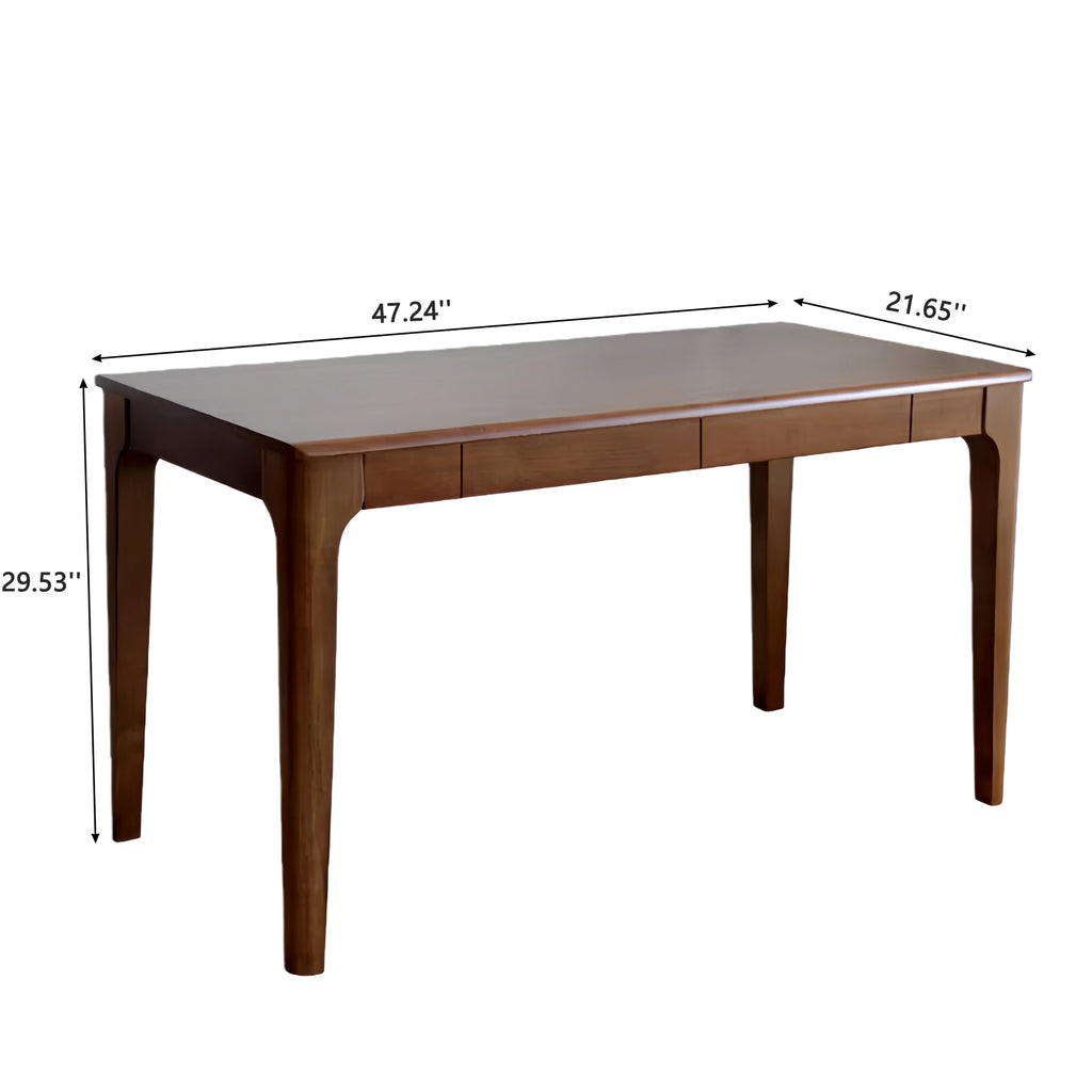 Solid Wood Desk with 2 Drawers,Home Office Desk for Small Spaces