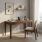Solid Wood Desk with 2 Drawers,Home Office Desk for Small Spaces