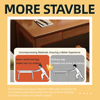 Solid Wood Desk with 2 Drawers,Home Office Desk for Small Spaces