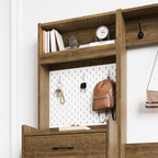 5-in-1 Entryway Shoe Cabinet Storage with Flip Drawer Pegboard