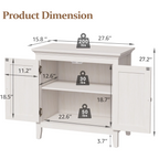 Storage Buffet Cabinet with Rattan Doors Adjustable Shelf,Beige