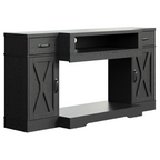 75''TV Stands with Adjustable Shelves & Double-Door